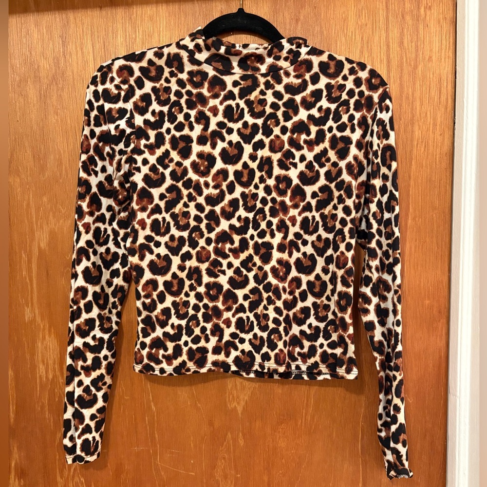 Olivia Rae Leopard Print Long Sleeve Top